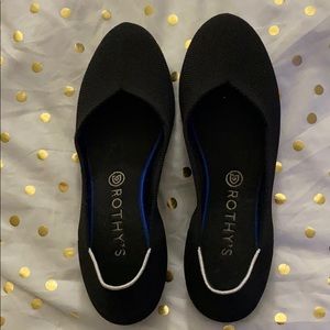 Rothy’s black flats size 11 SHRUNK fits like 10
